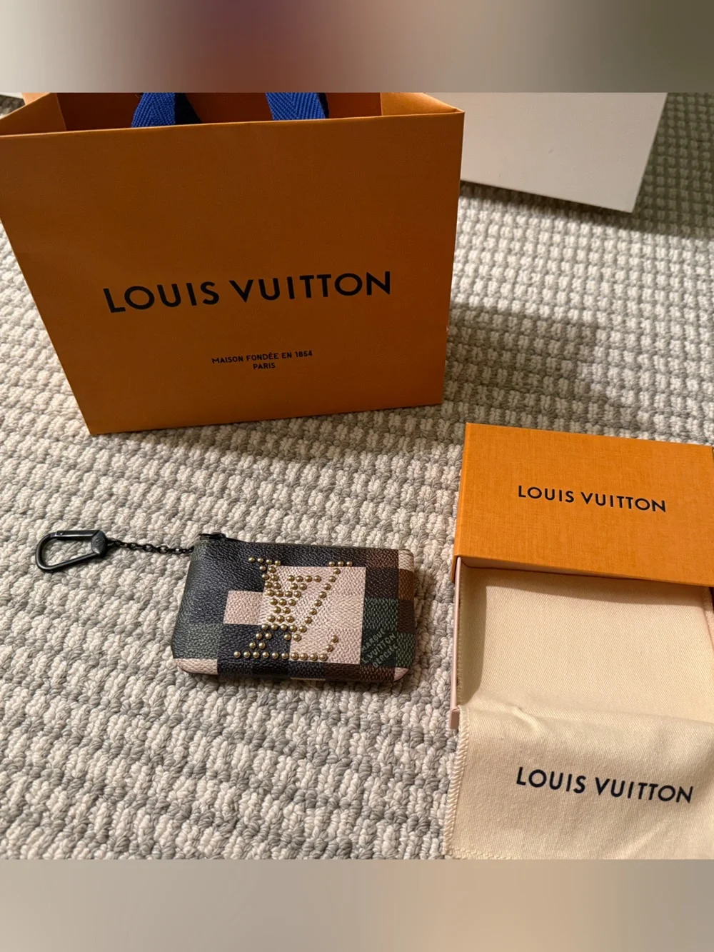 Louis Vuitton Patchwork Studded Key Wallet
